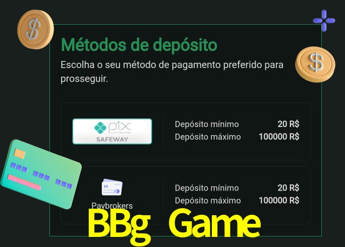 O cassino BBg Game oferece uma grande variedade de métodos de pagamento